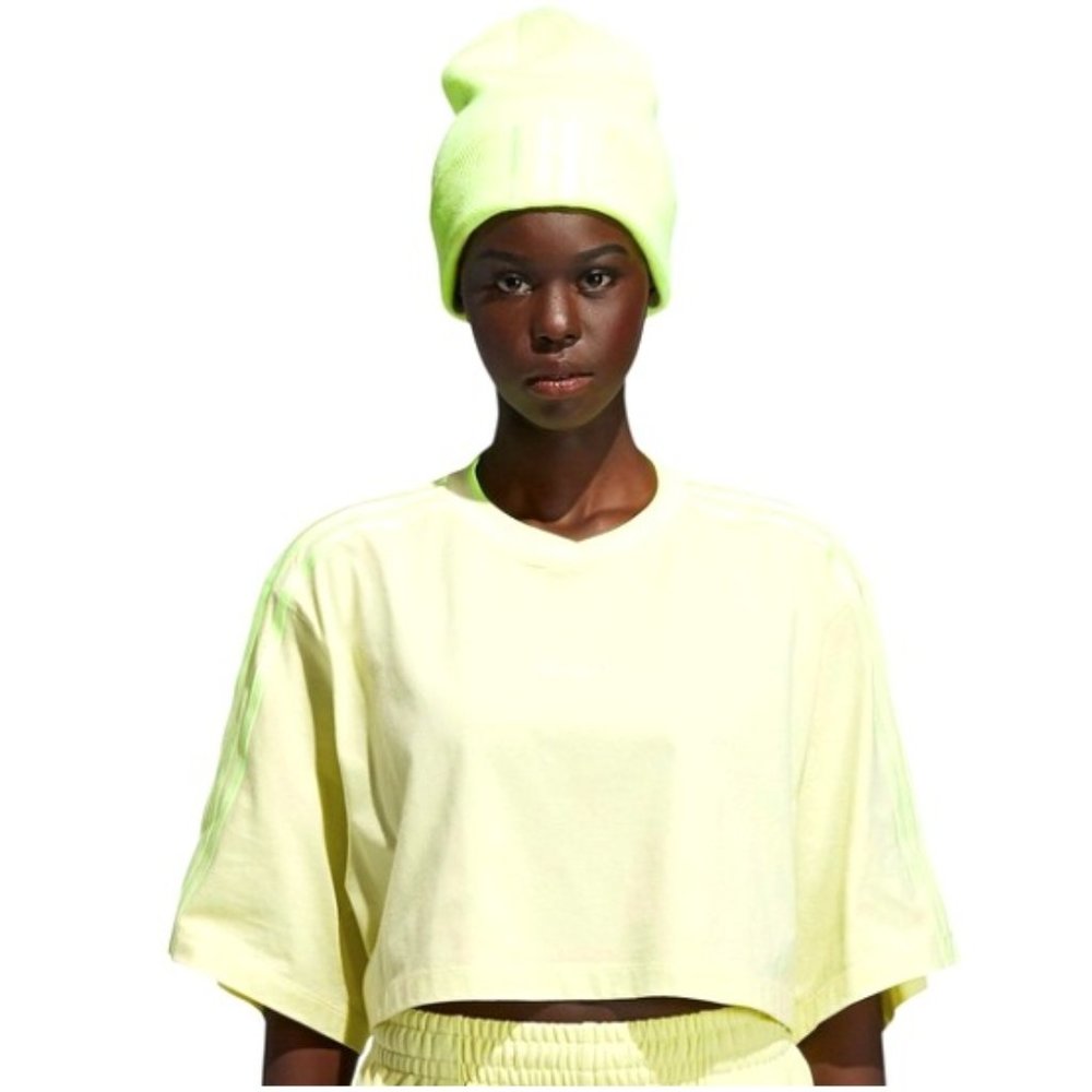 Ivy Park x Adidas size XL Canary Yellow crop top